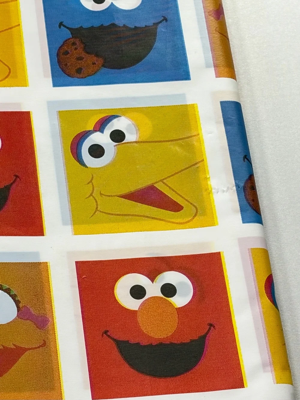 Vintage Sesame Street Plastic Tablecloth Lot of 5 Elmo Big Bird Cookie Monster